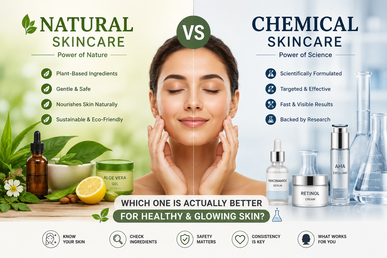 natural vs chemical skincare