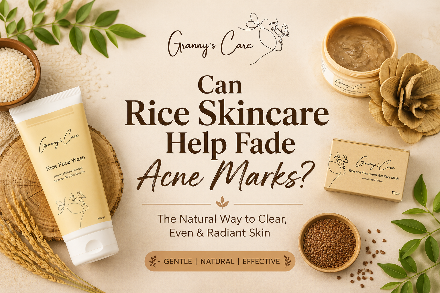 rice skincare help fade acne marks